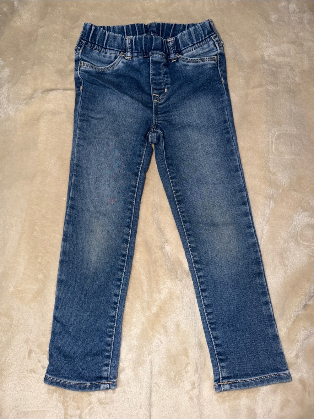 GapKids Girls' Elastic Waist Dark Blue Skinny Jeans
